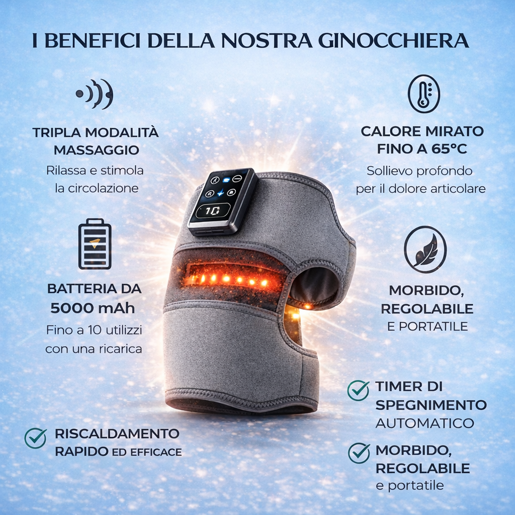 Ginocchiera Massaggiante e Riscaldante - Vital Systems